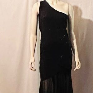 Soft Chocolates size M Tango 2-Piece dress in black sequined beauty. NWOT